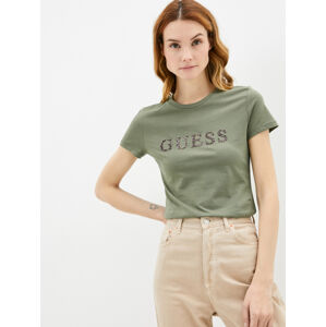 Guess dámské khaki zelené tričko - L (G831)